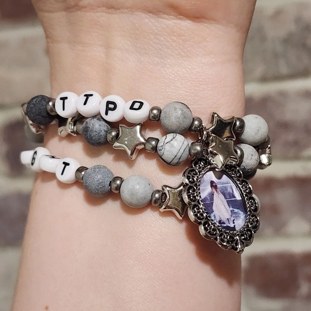 Tortured Poet Friendship Bracelets Set Of 3 w/ Charm_3